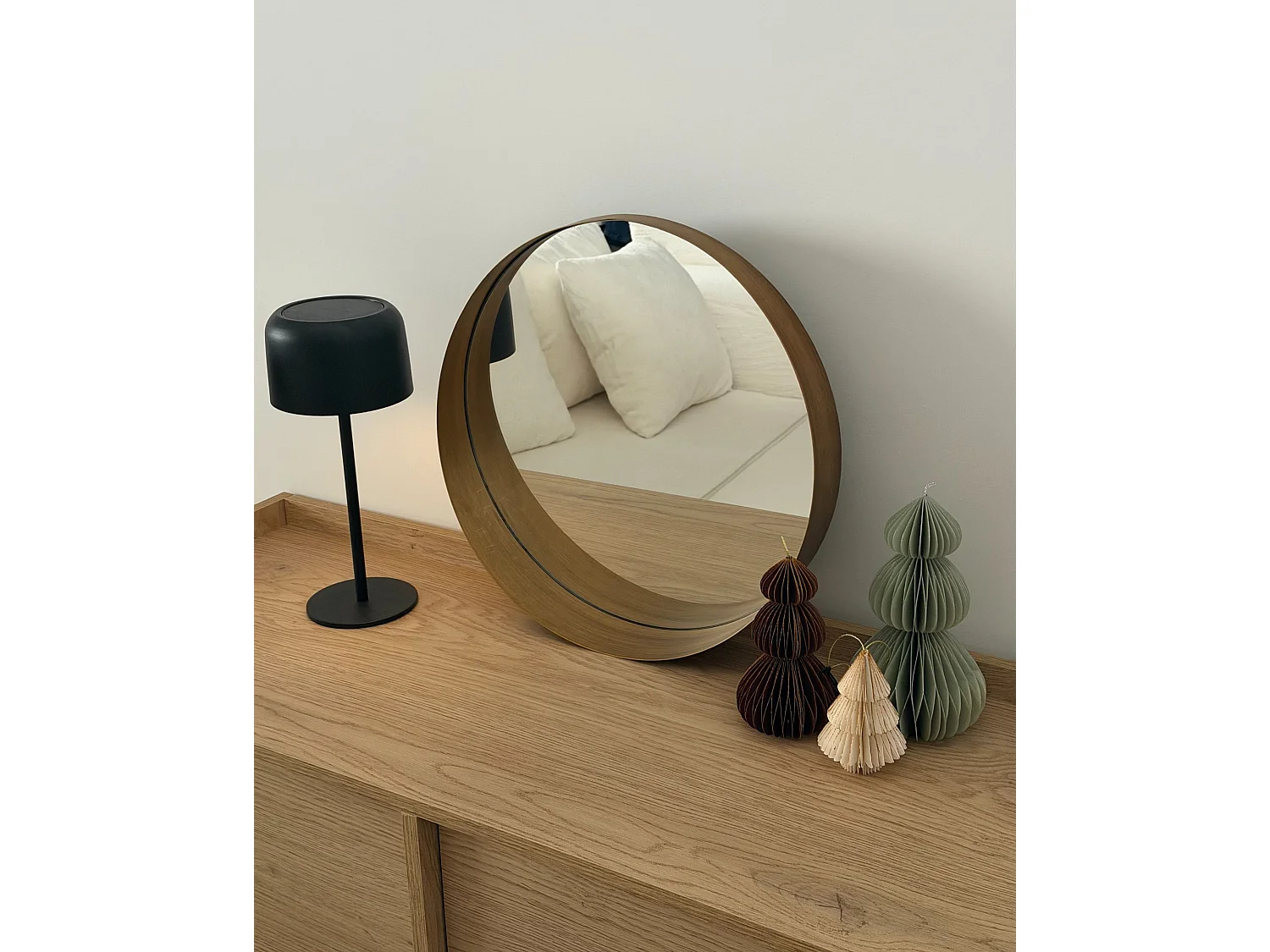 Miroir PINEY 40 cm 40 cm Métal Cuivré