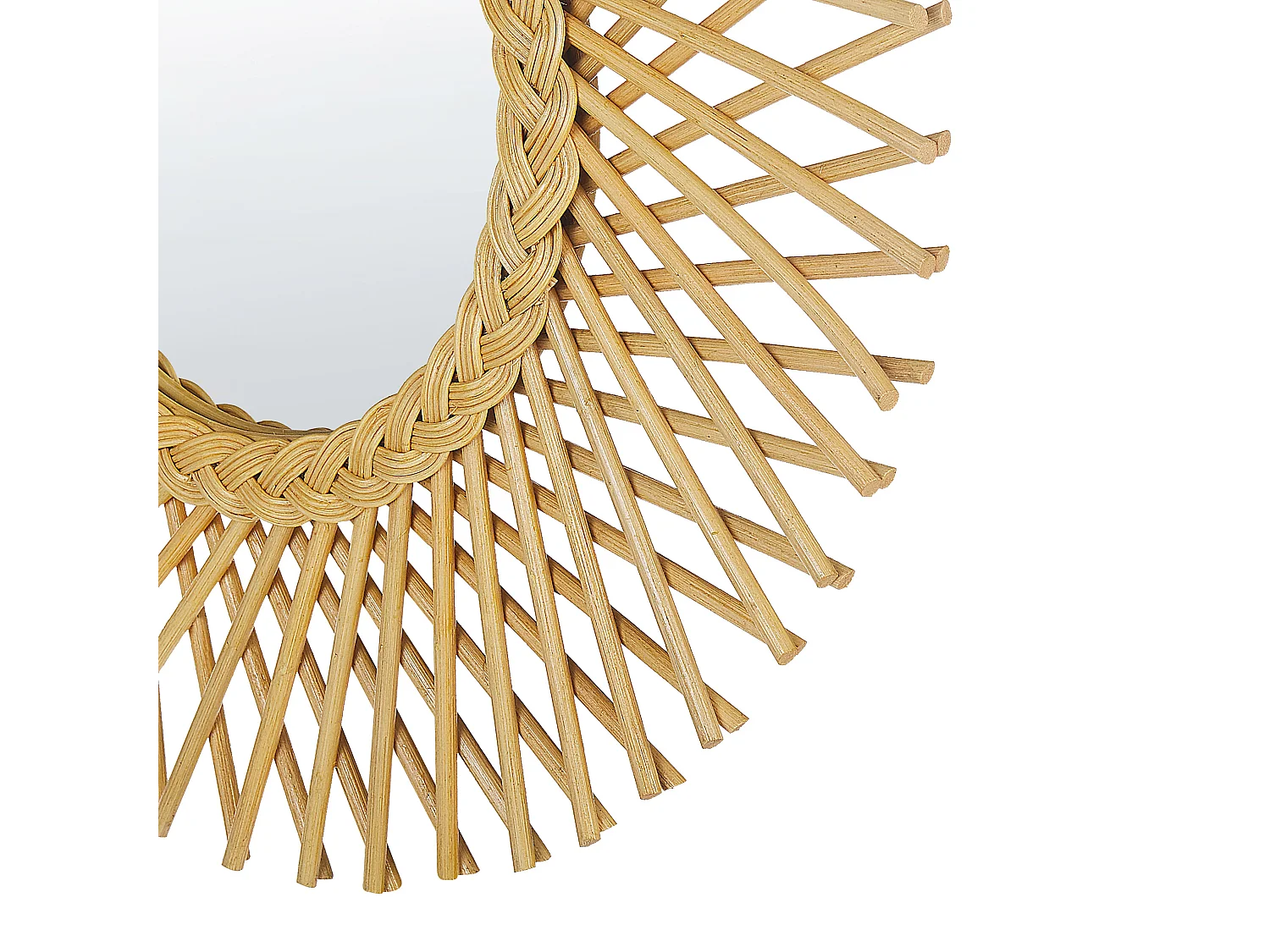 Lustro ścienne TAGOLU 60 cm 60 cm Rattan Naturalny