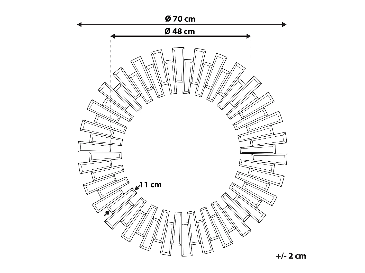 Espejo CHOLET 70 cm 70 cm Plateado