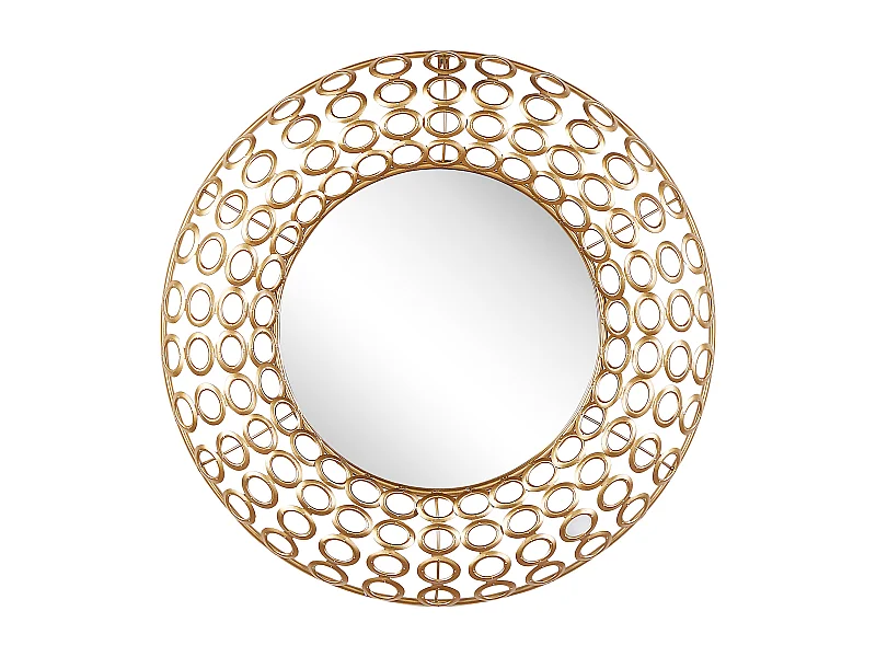 Specchio BOURDON 80 cm 80 cm Metallo Oro