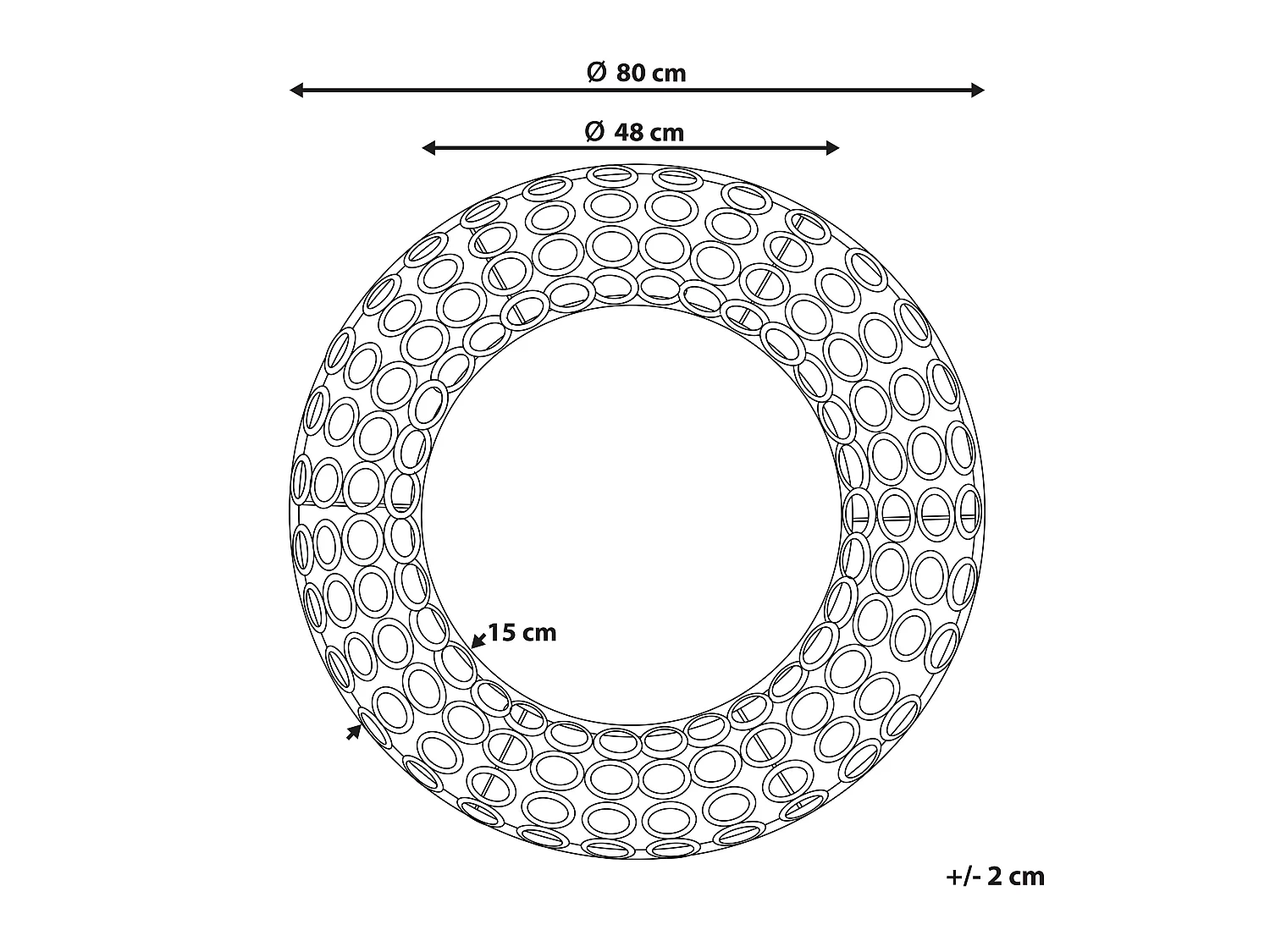 Goldener Wandspiegel mit origineller Form ⌀ 80 cm Bourdon