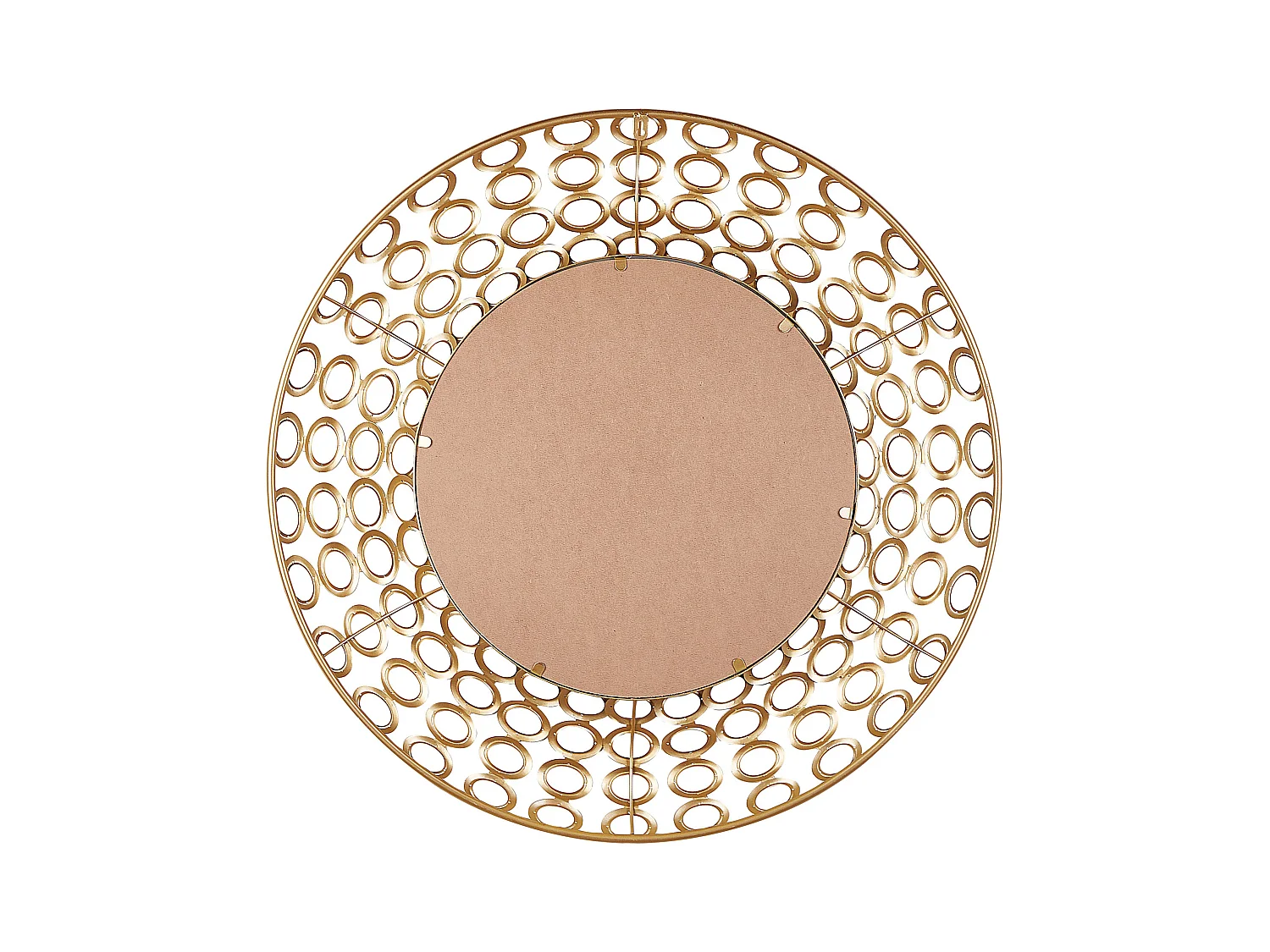 Goldener Wandspiegel mit origineller Form ⌀ 80 cm Bourdon