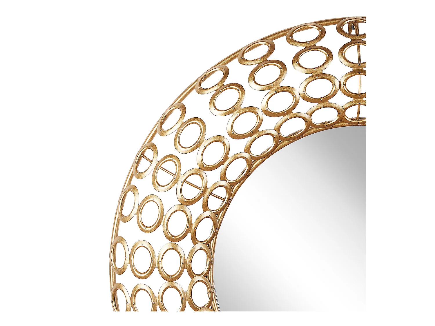 Goldener Wandspiegel mit origineller Form ⌀ 80 cm Bourdon