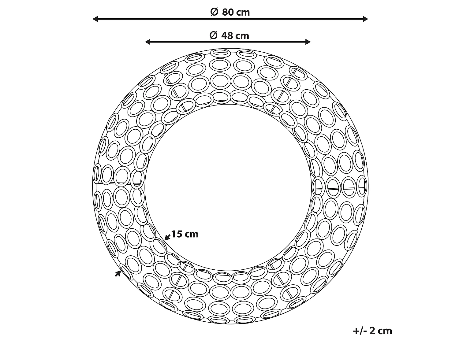 Wandspiegel BOURDON 80 cm 80 cm Metaal Goud