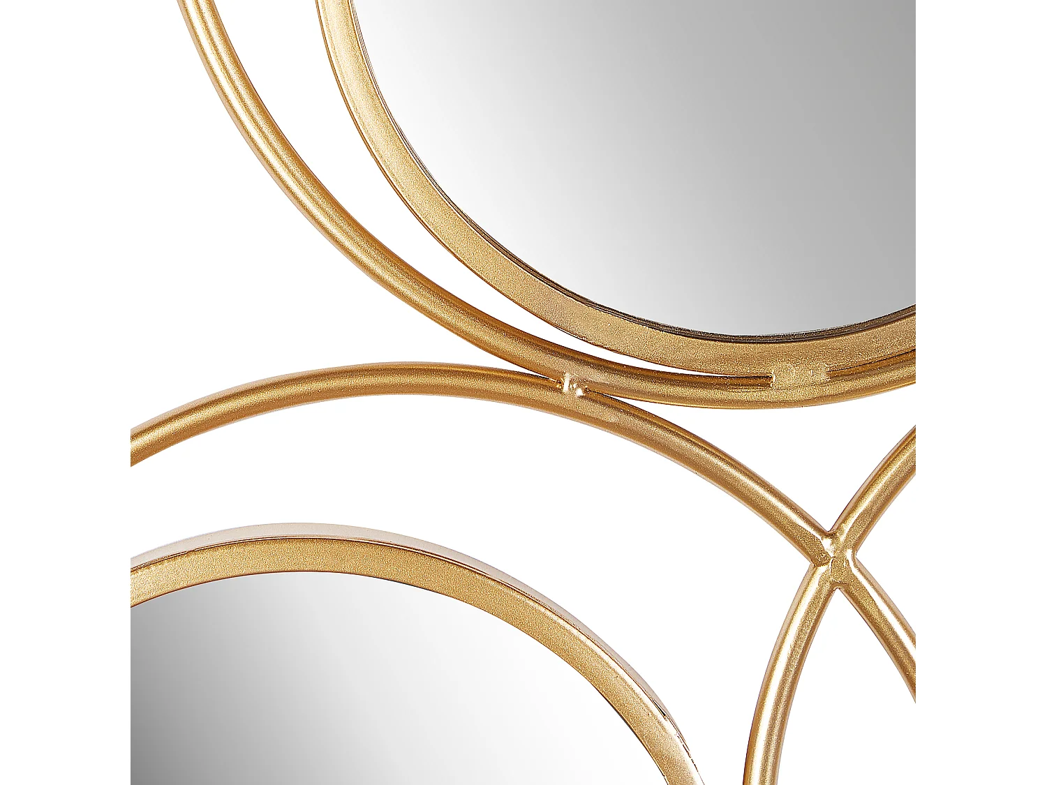 Stilvoller Spiegel gold Metall 50 x 80 cm 4-teilig Lescar