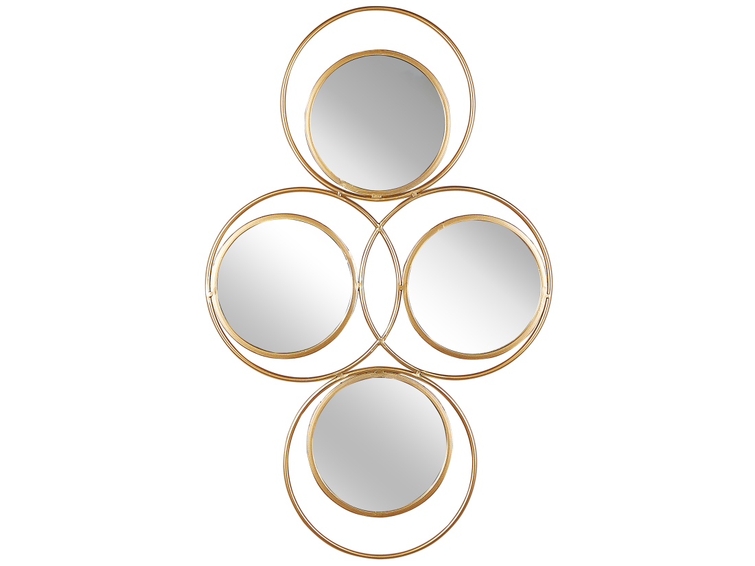 vente unique Miroir LESCAR 50 cm 80 cm Métal Doré
