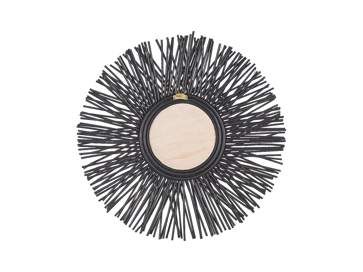 Wandspiegel KALASIN 60 cm 60 cm Rotan Zwart