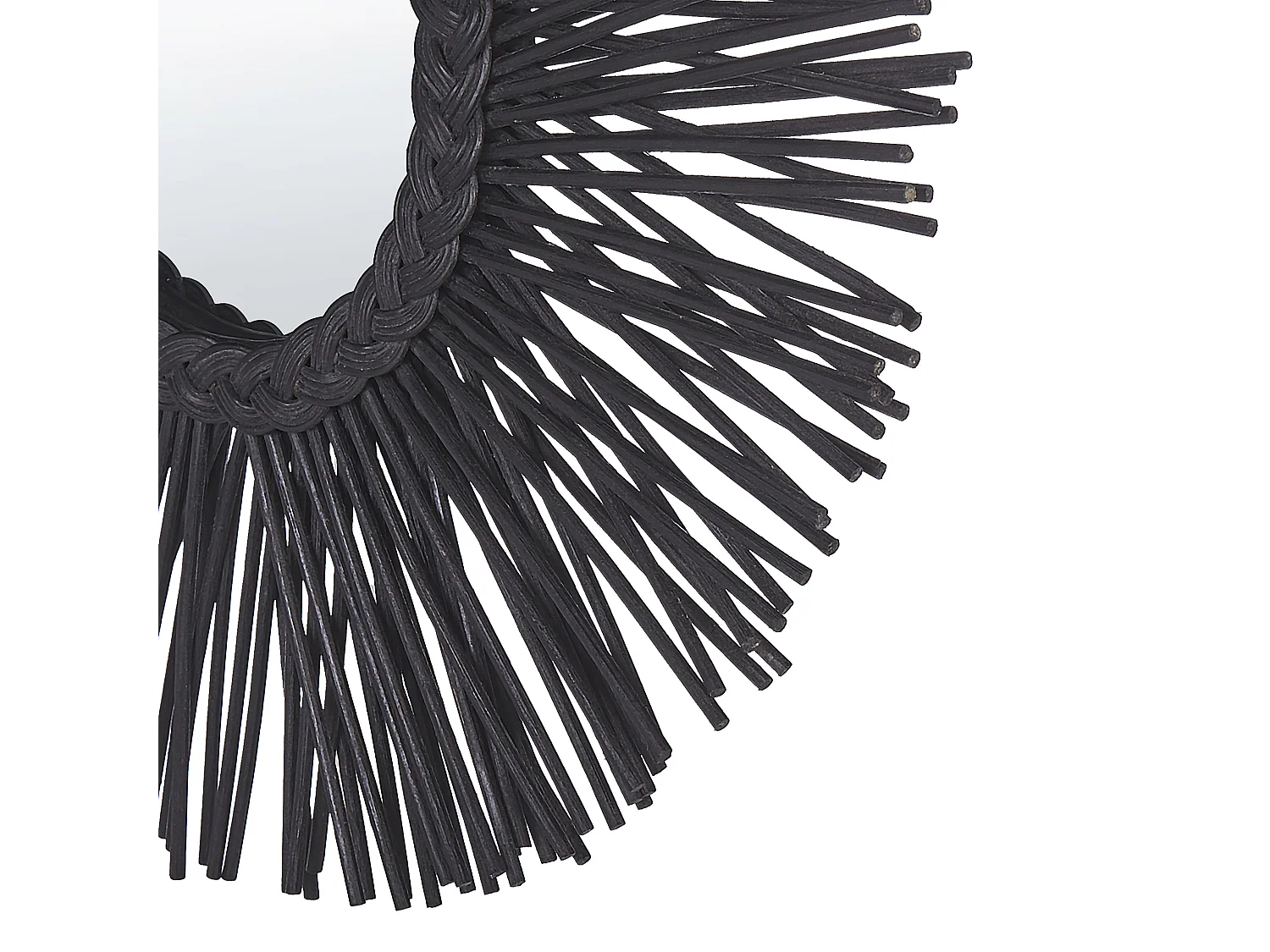 Espelho KALASIN 60 cm 60 cm Rattan Preto