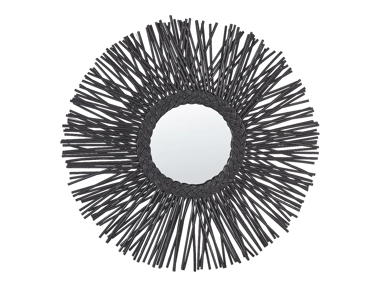 Miroir KALASIN 60 cm 60 cm Rotin Noir