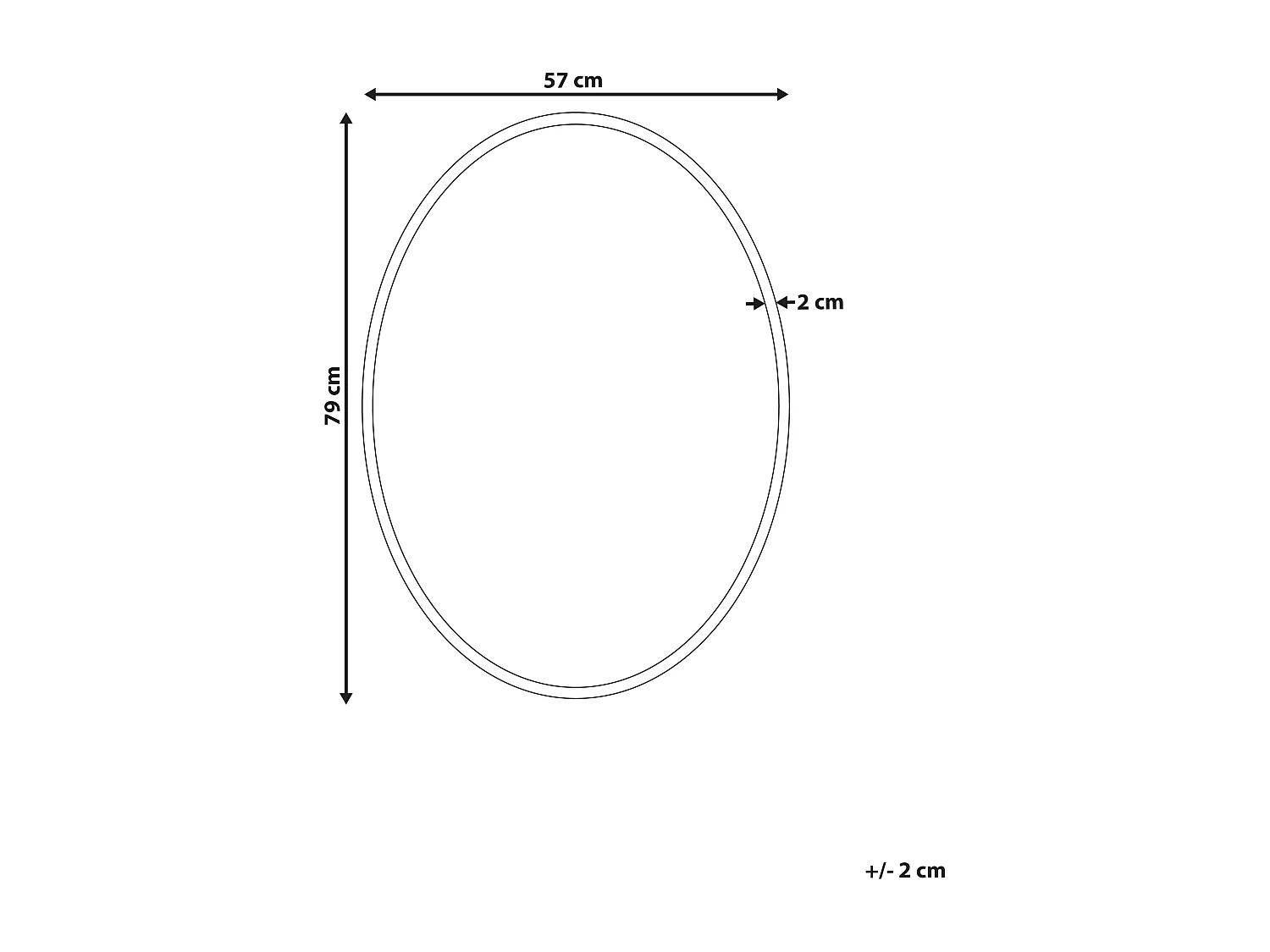 Miroir OUVEA 57 cm 79 cm Métal Doré