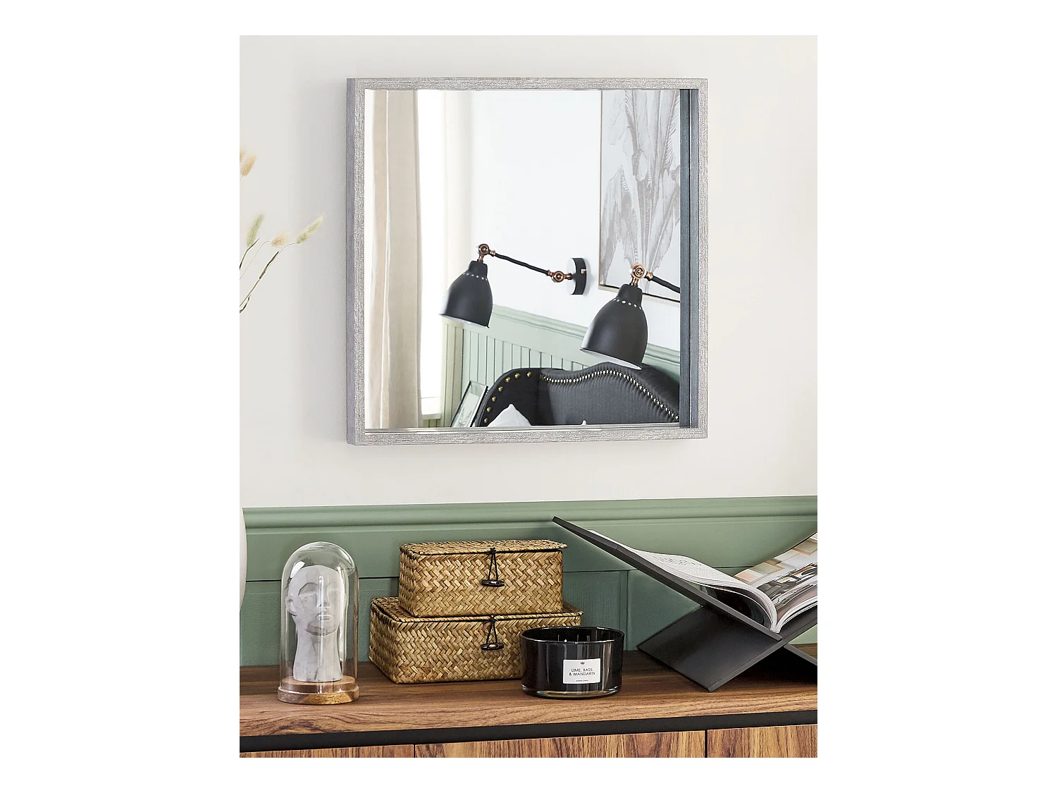 Specchio BRIGNOLES 50 cm 50 cm Grigio