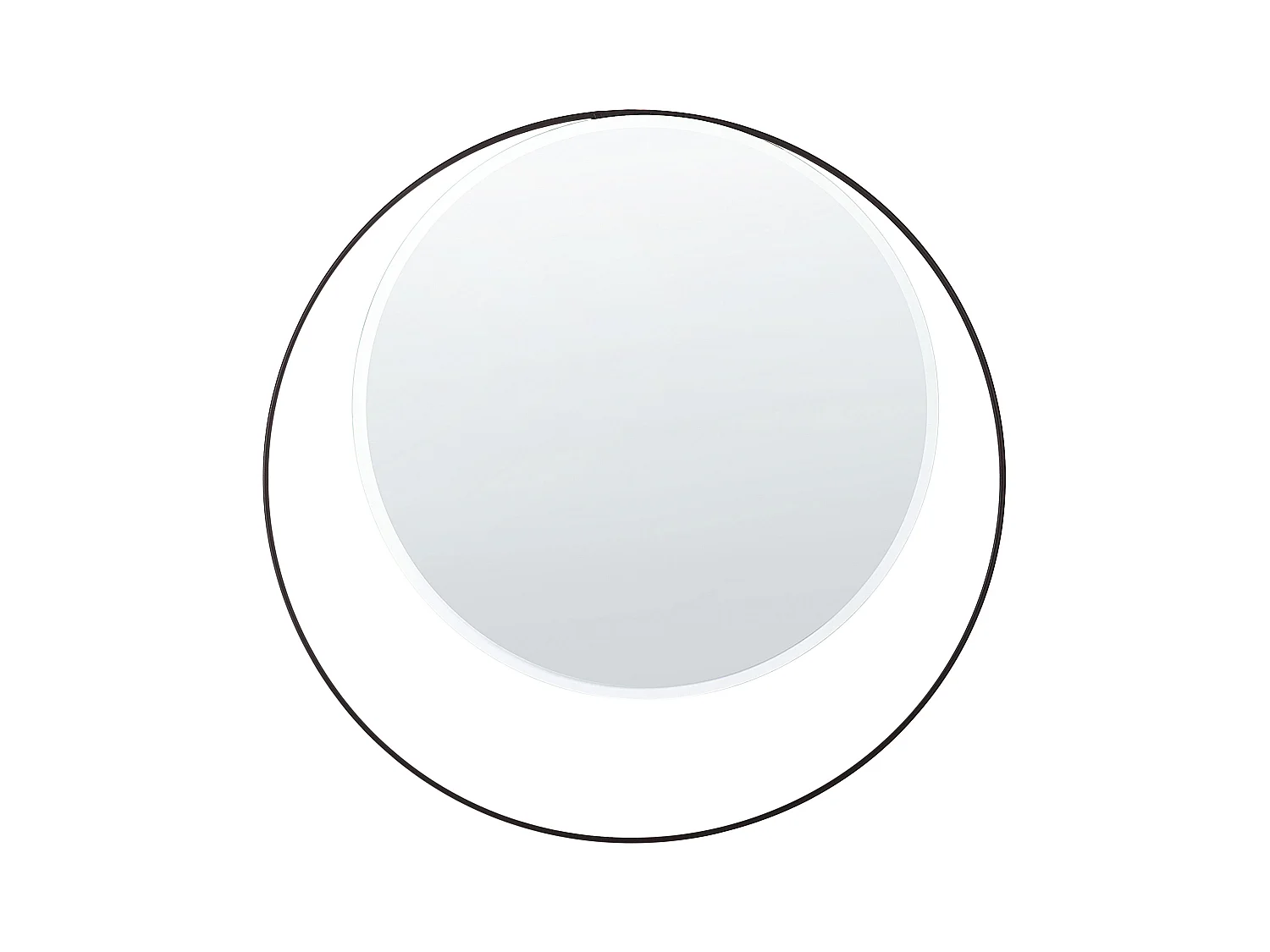 Miroir AGDE 50 cm 50 cm Métal Noir