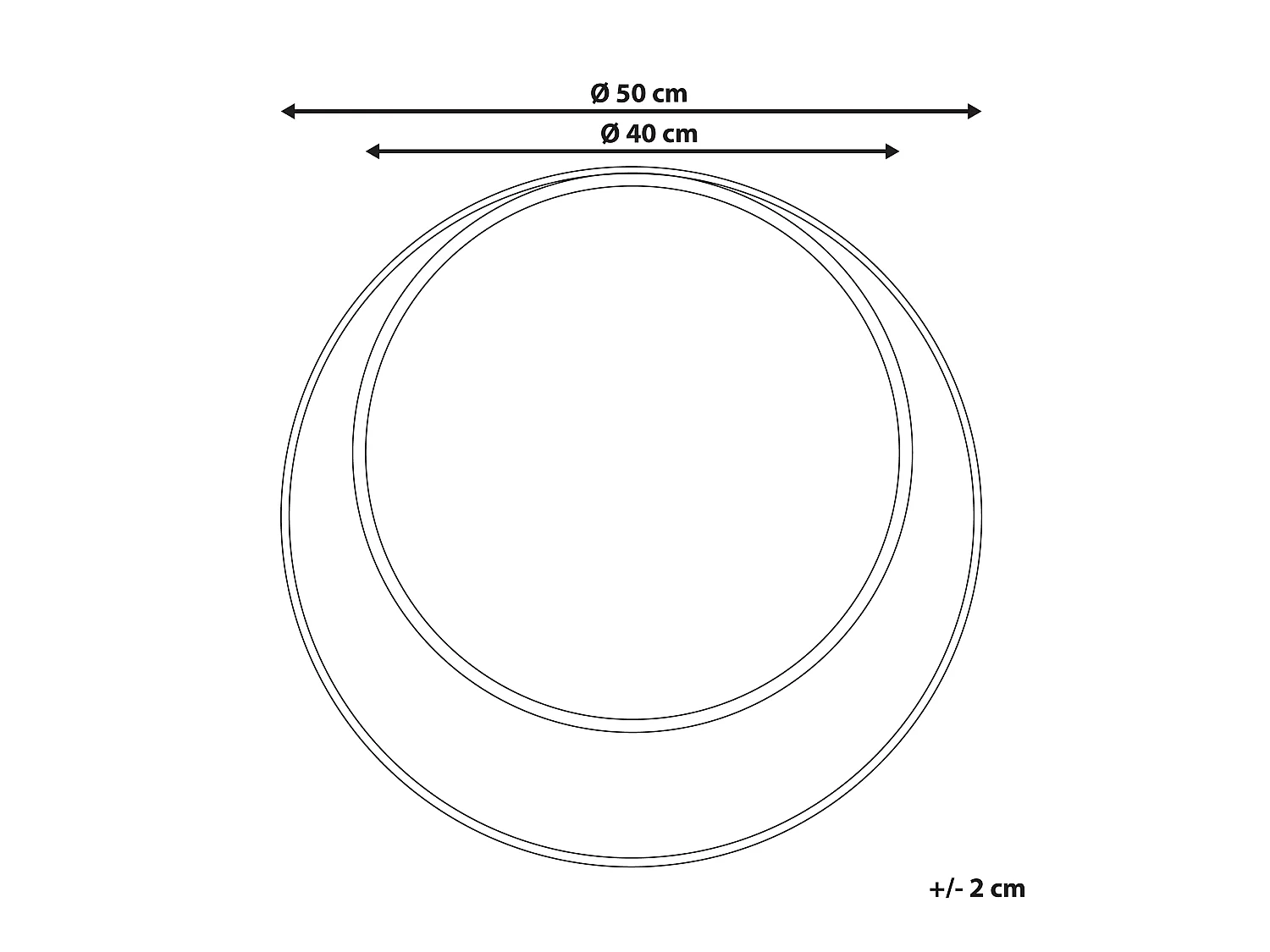 Wall Mirror AGDE 50 cm 50 cm Metal Black