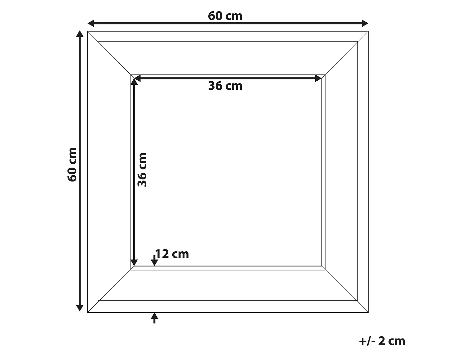Wandspiegel PLERIN 60 cm 60 cm Metaal Goud
