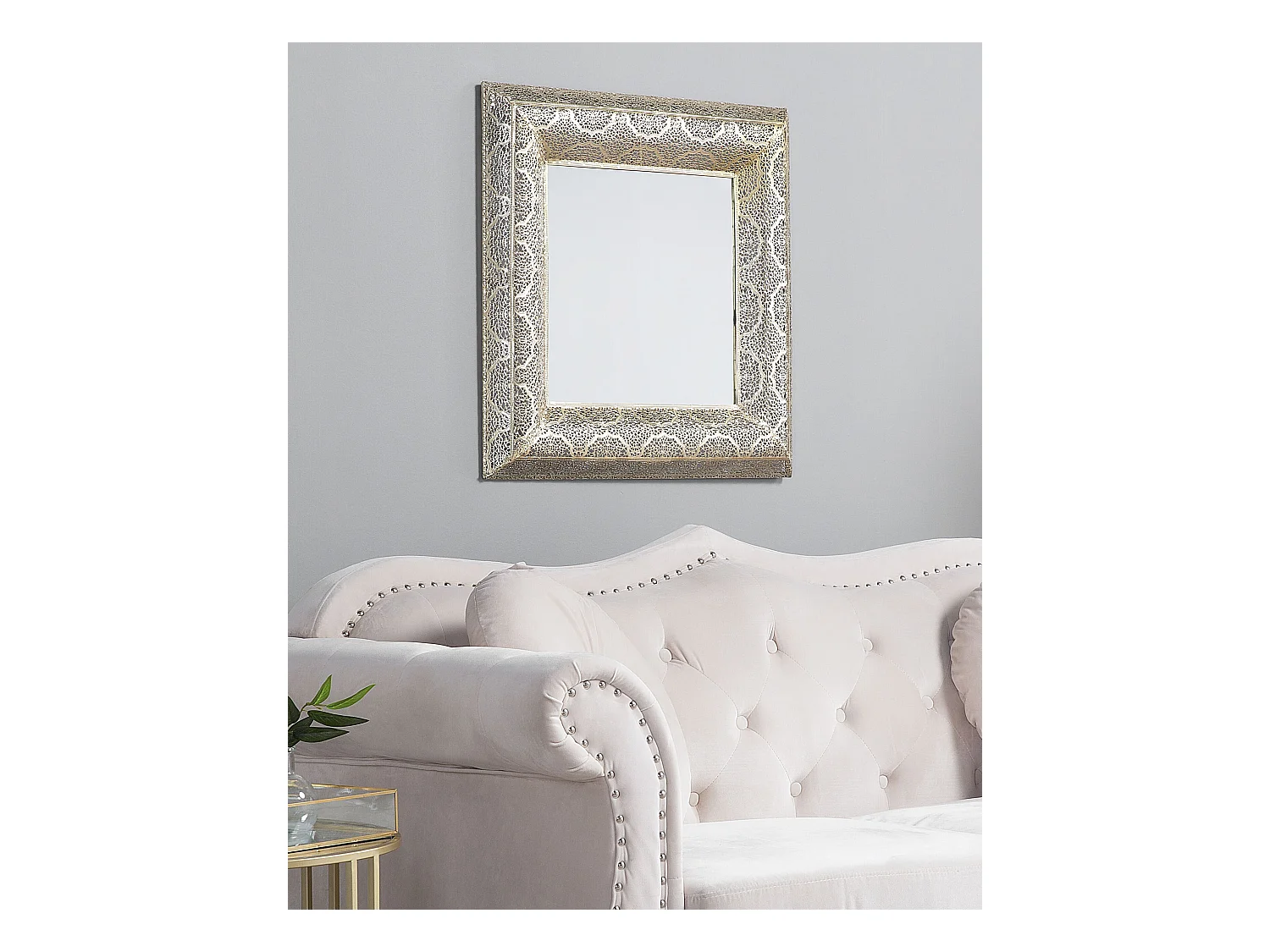 Miroir PLERIN 60 cm 60 cm Métal Doré