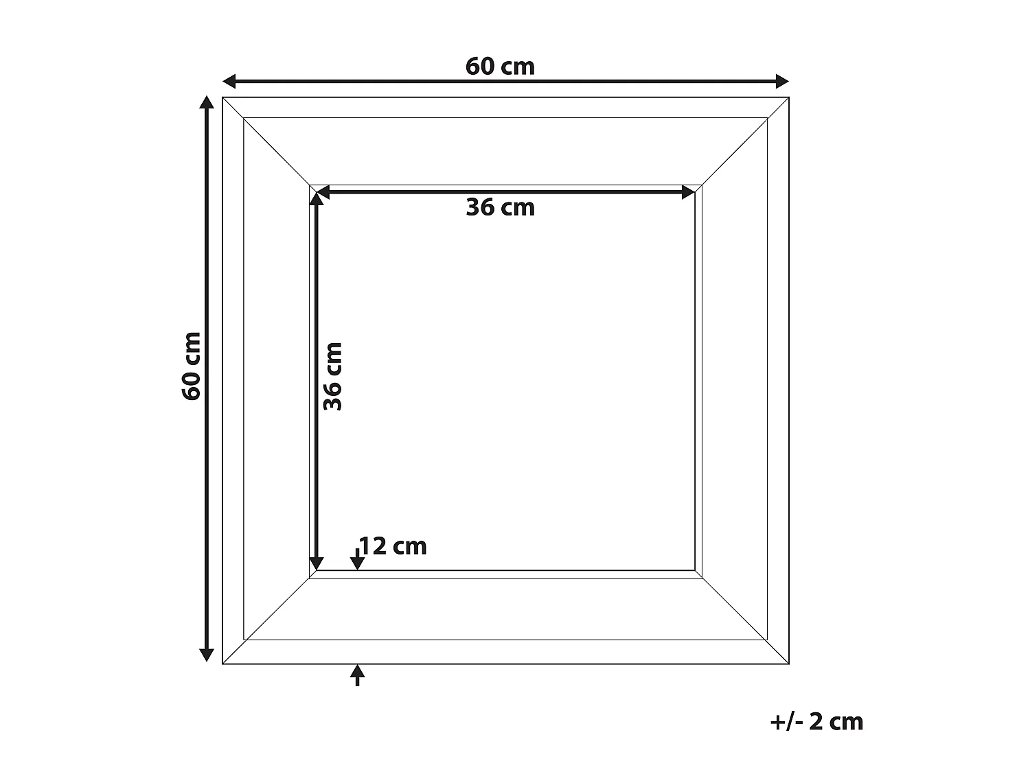 Miroir PLERIN 60 cm 60 cm Métal Doré