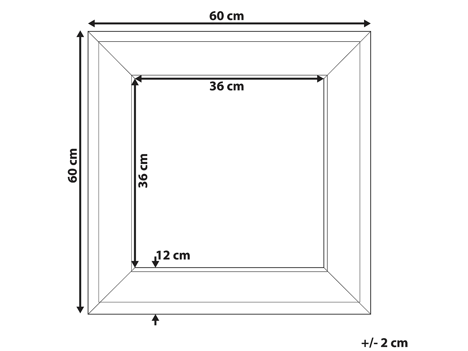 Wandspiegel PLERIN 60 cm 60 cm Metaal Goud