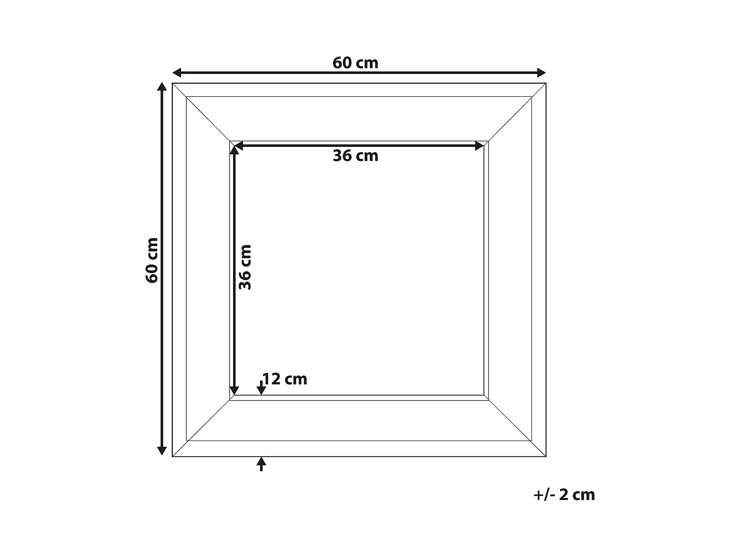 Eleganter Wandspiegel quadratische Form gold 60 x 60 cm Plerin