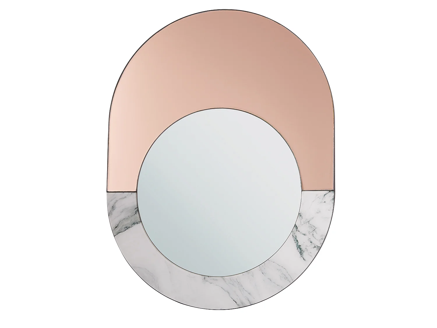 Miroir RETY 50 cm 65 cm Pierre Rose doré