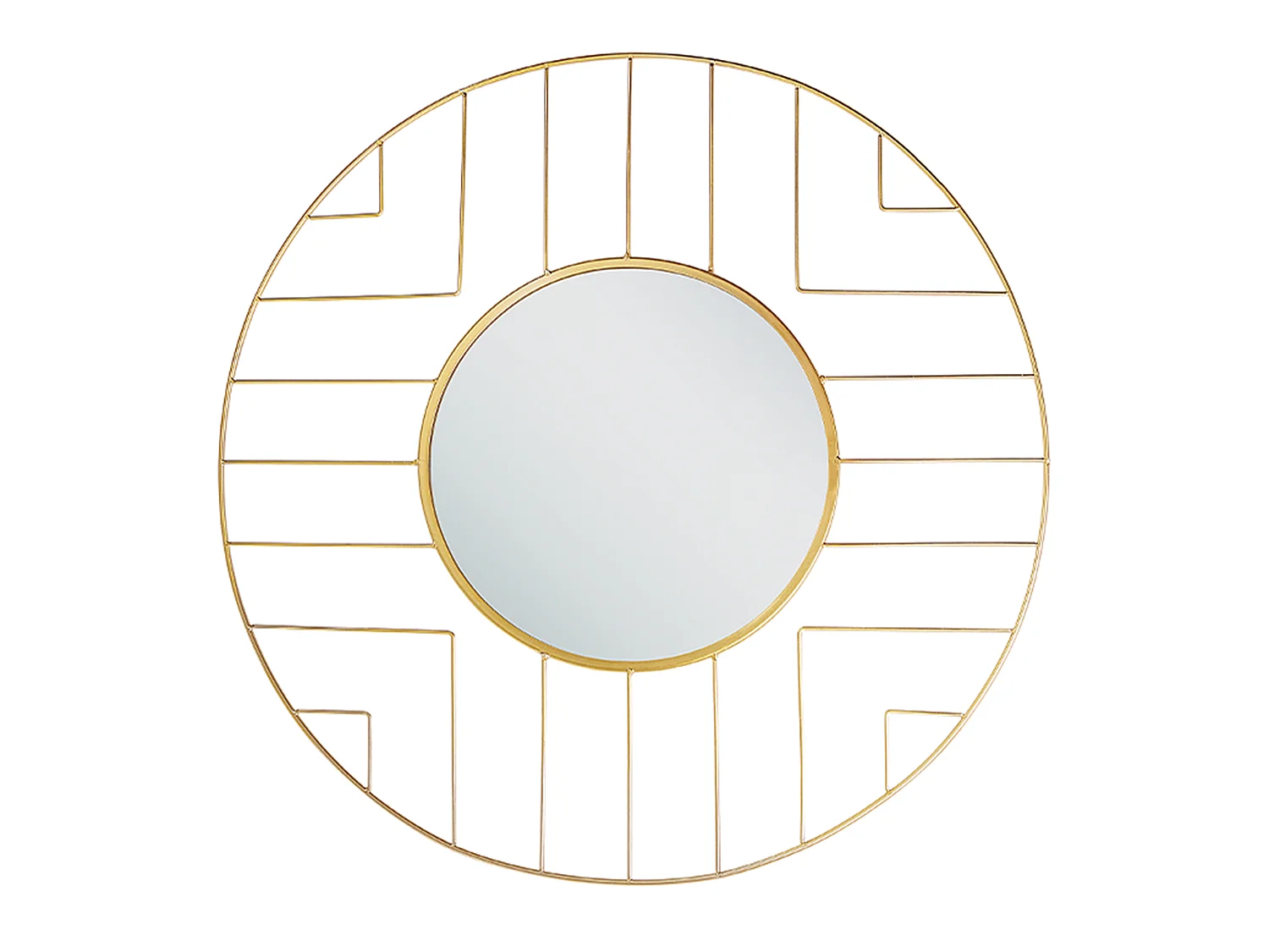 Miroir HESDIN 60 cm 60 cm Métal Doré