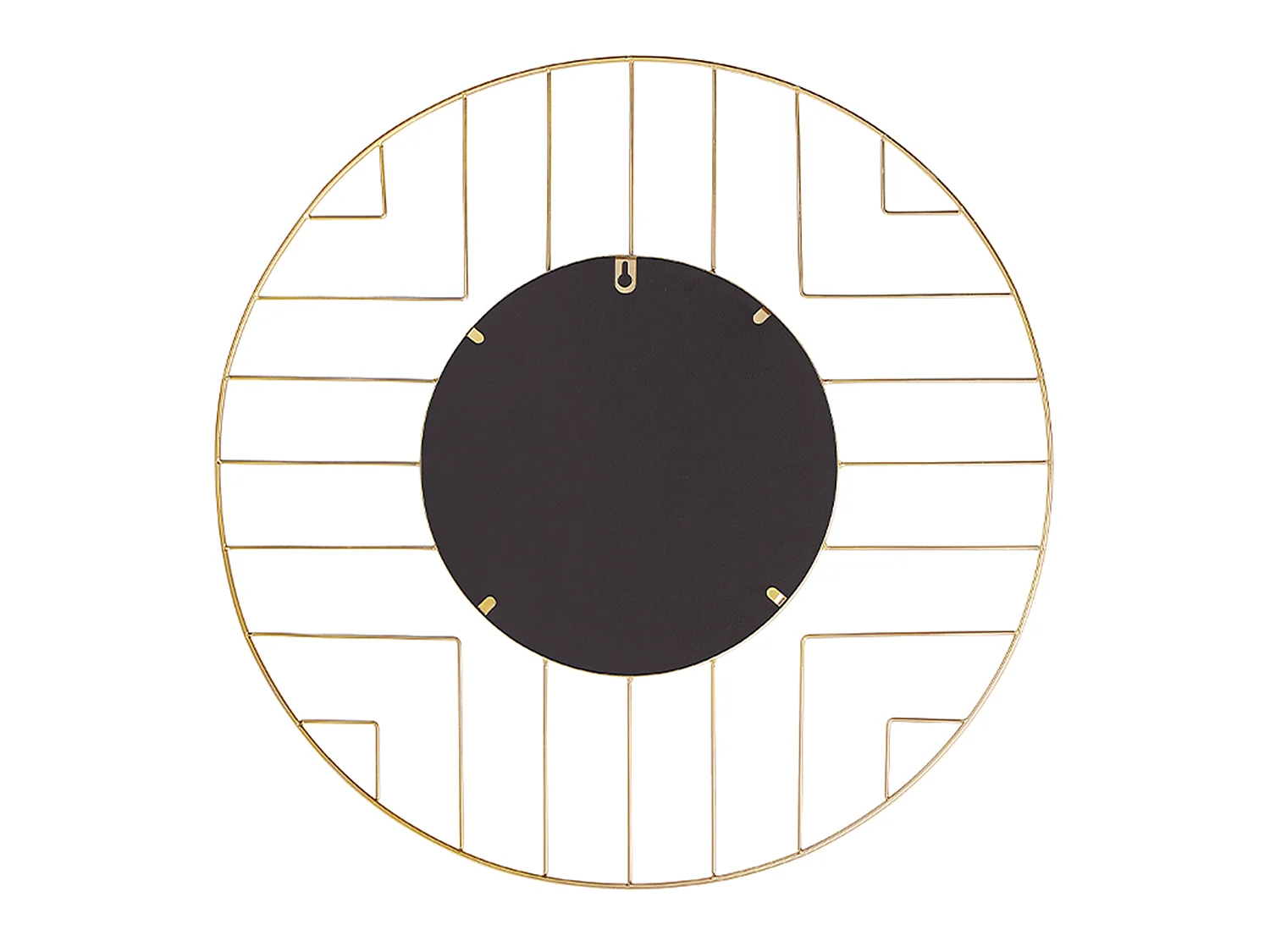 Miroir HESDIN 60 cm 60 cm Métal Doré