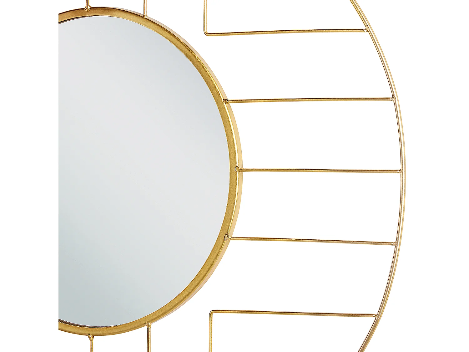 Miroir HESDIN 60 cm 60 cm Métal Doré