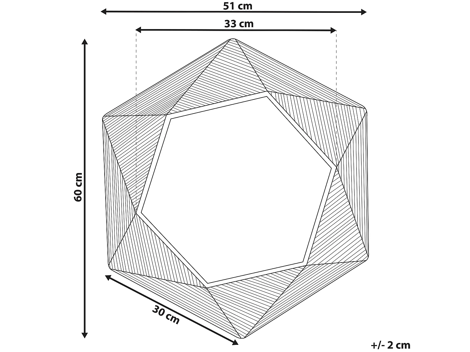 Wandspiegel BASTIA 51 cm 60 cm Metaal Goud