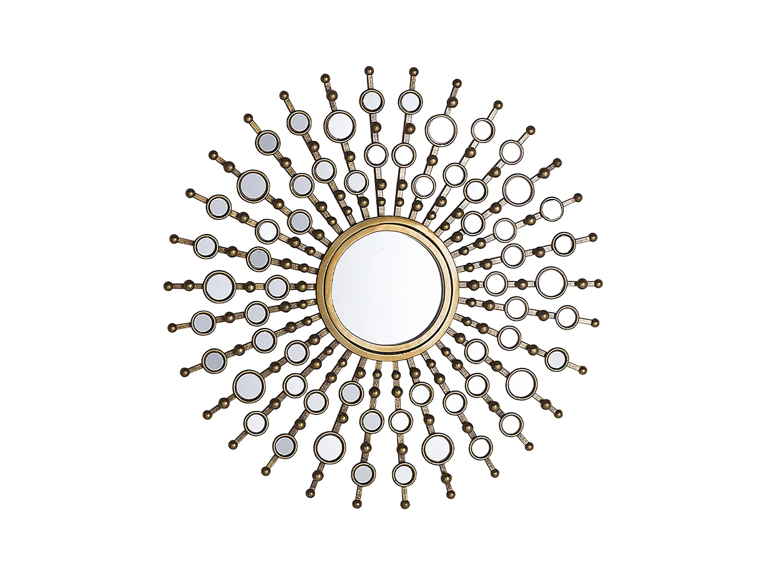 Miroir BLOIS 70 cm 70 cm Métal Doré