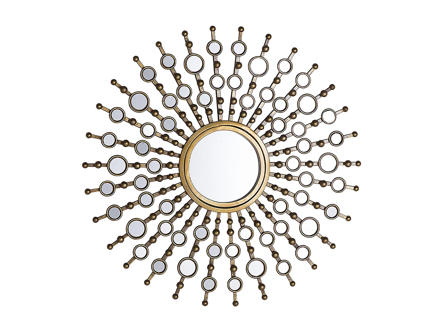 Miroir BLOIS 70 cm 70 cm Métal Doré