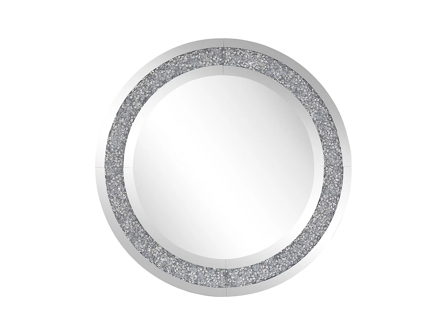 Moderner Wandspiegel ø 70 cm Rund Silber Erbray