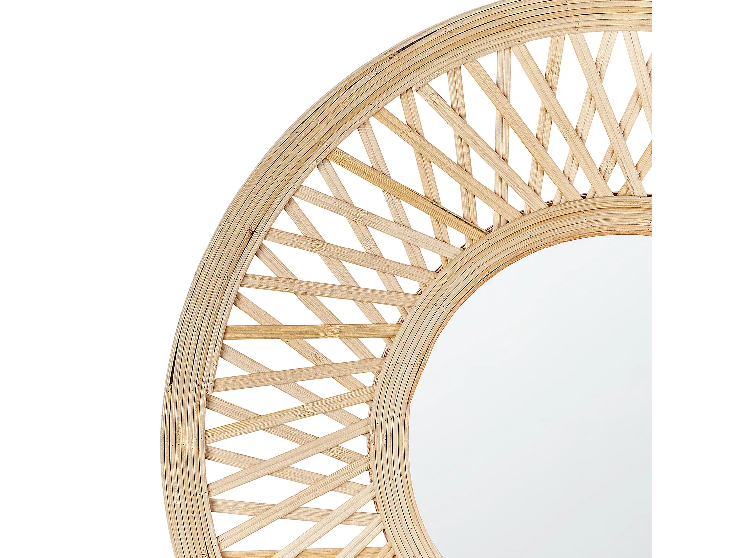 Miroir BACATA 60 cm 60 cm Bambou Naturel