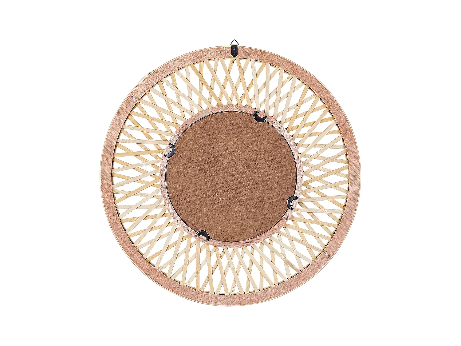 Wandspiegel BACATA 60 cm 60 cm Bamboehout Natuurlijk