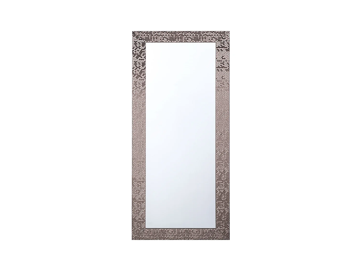 Moderner Spiegel Wabenmuster braun Wandspiegel 130 x 50 cm Marans