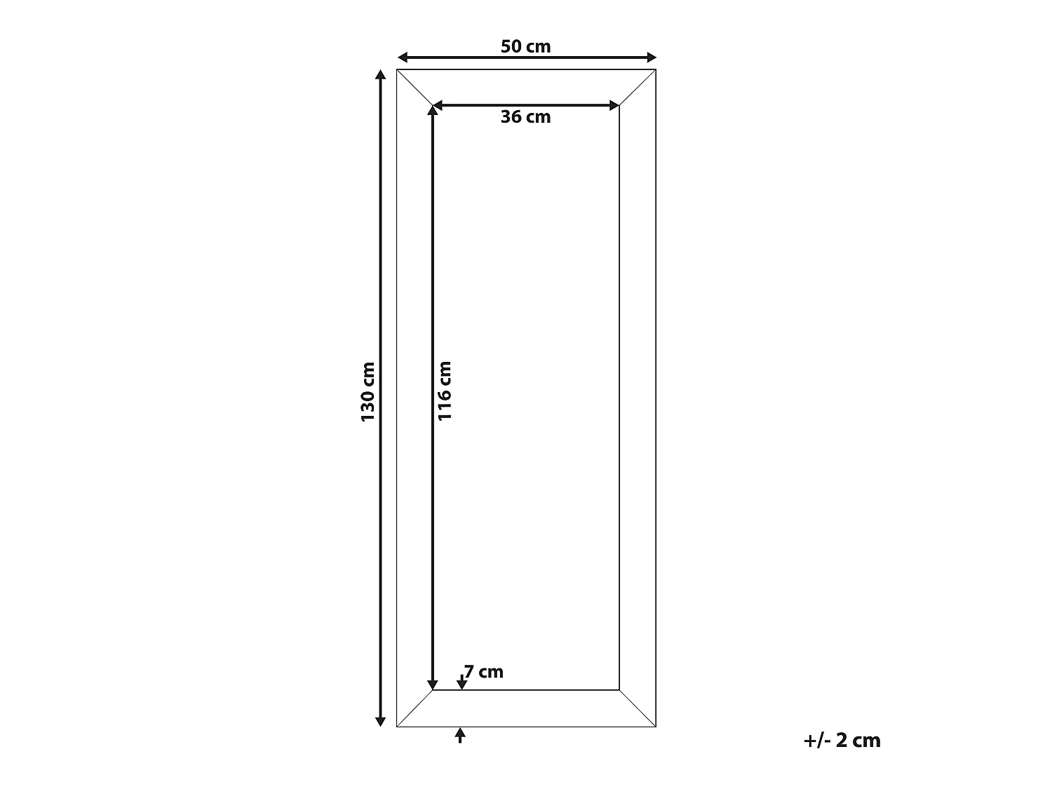 Wandspiegel MARANS 50 cm 130 cm Bruin