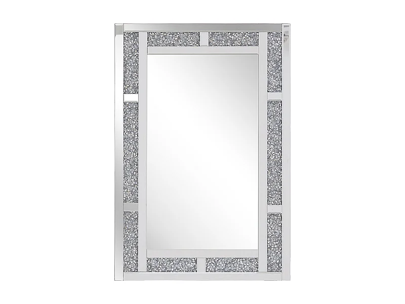 Moderner Wandspiegel mit Acrylglas-Rahmen silber 60x90 cm Avrille