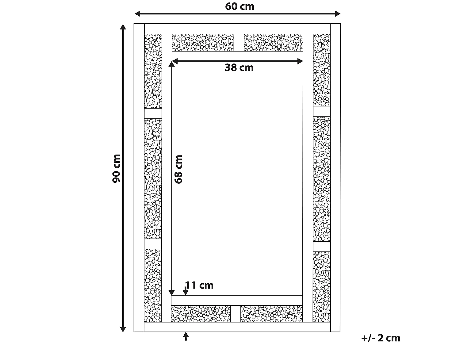 Espejo AVRILLE 60 cm 90 cm Plateado