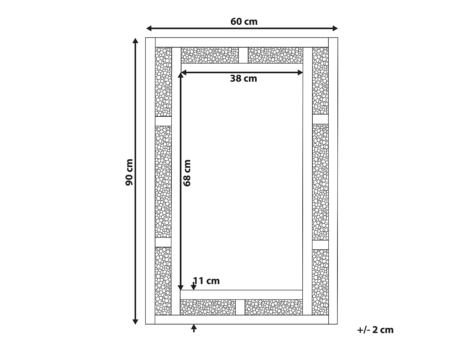 Miroir AVRILLE 60 cm 90 cm Argenté