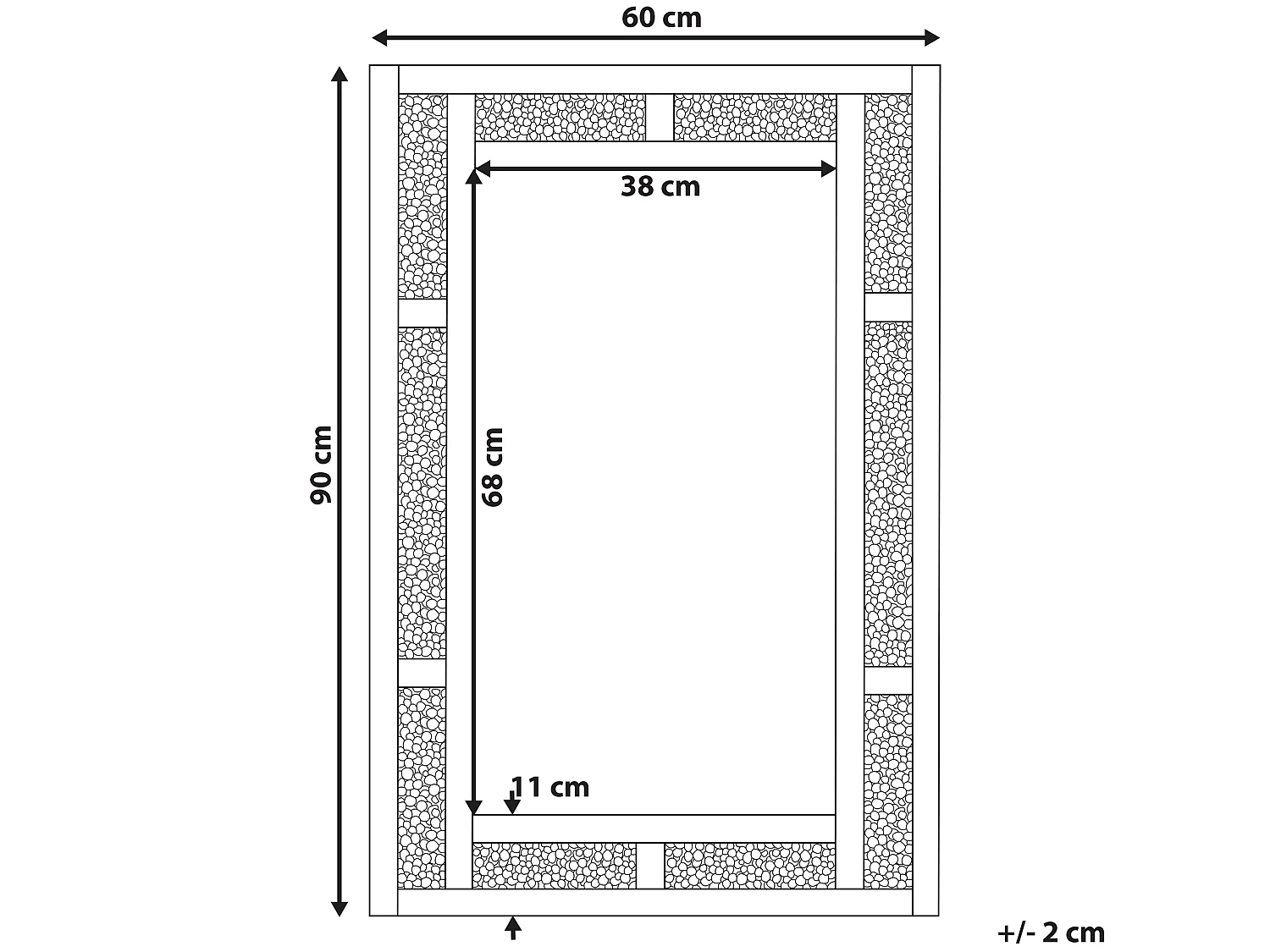 Miroir AVRILLE 60 cm 90 cm Argenté