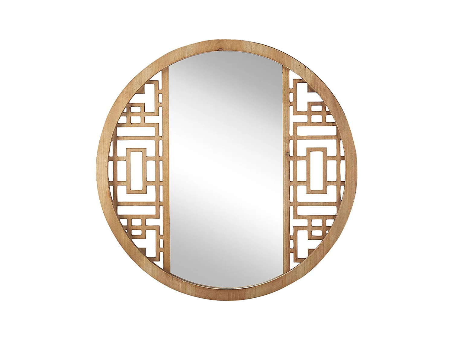 Miroir FIRMINY 60 cm 60 cm Bois de sapin Frêne naturel