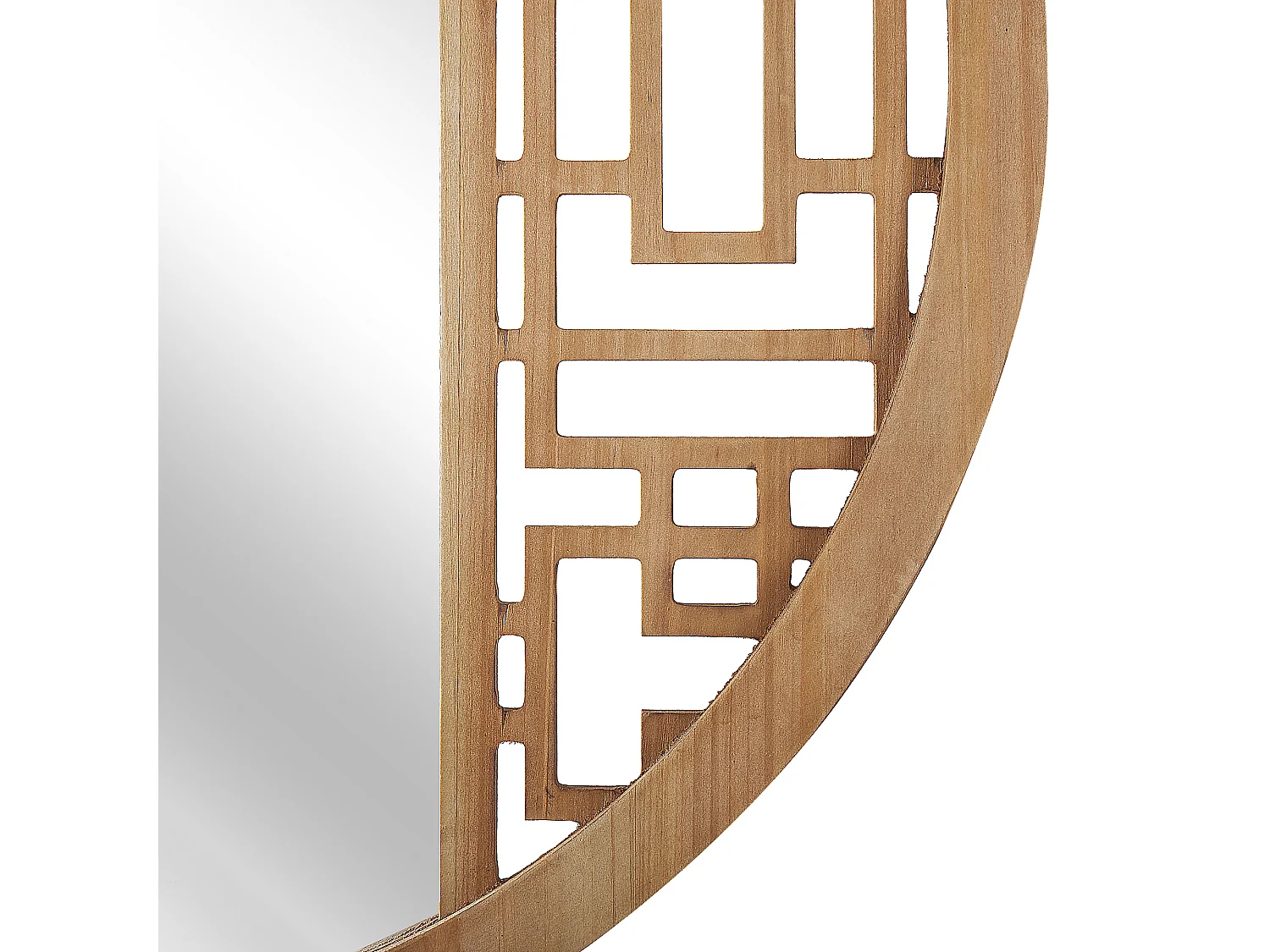 Lustro ścienne FIRMINY 60 cm 60 cm Drewno Naturalny