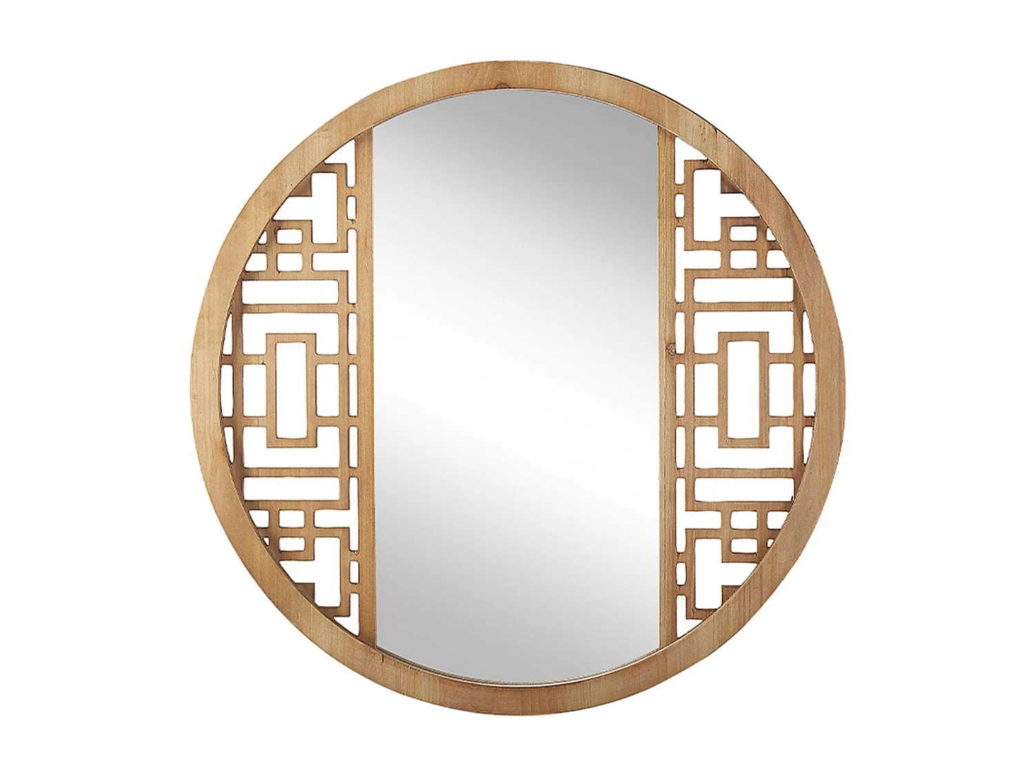 Miroir FIRMINY 60 cm 60 cm Bois de sapin Marron clair