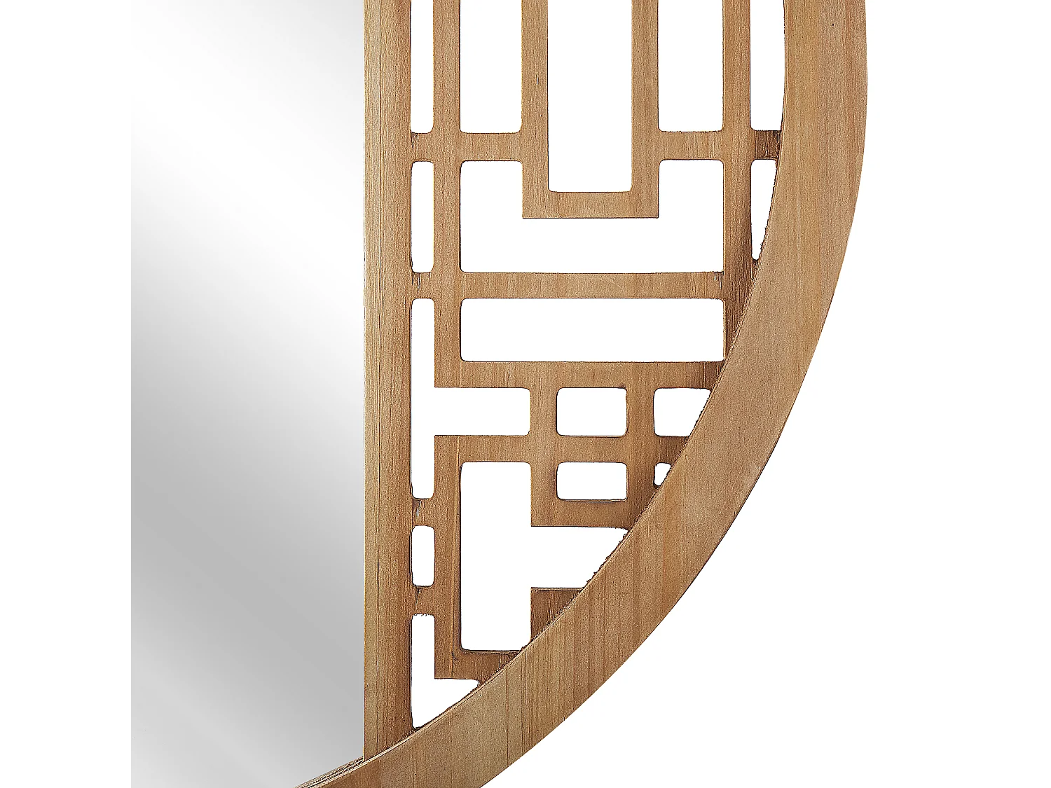 Miroir FIRMINY 60 cm 60 cm Bois de sapin Marron clair