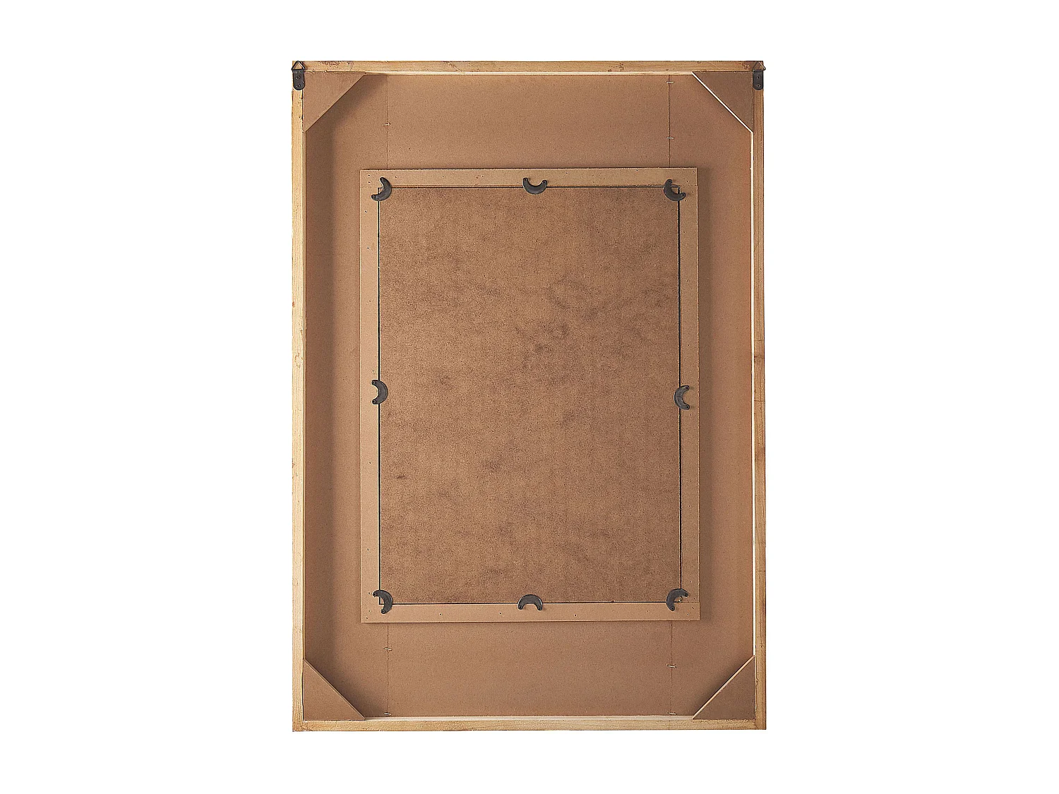 Rechteckiger Wandspiegel mit breitem Rahmen aus Holz bunt 63 x 90 cm Hizote