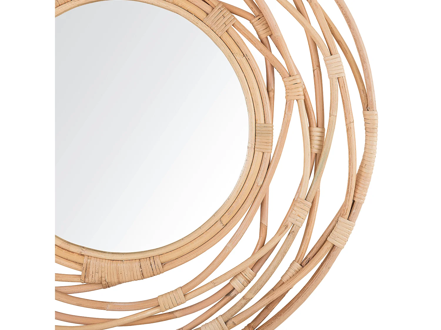 Espelho BURGIS 75 cm 75 cm Rattan Natural