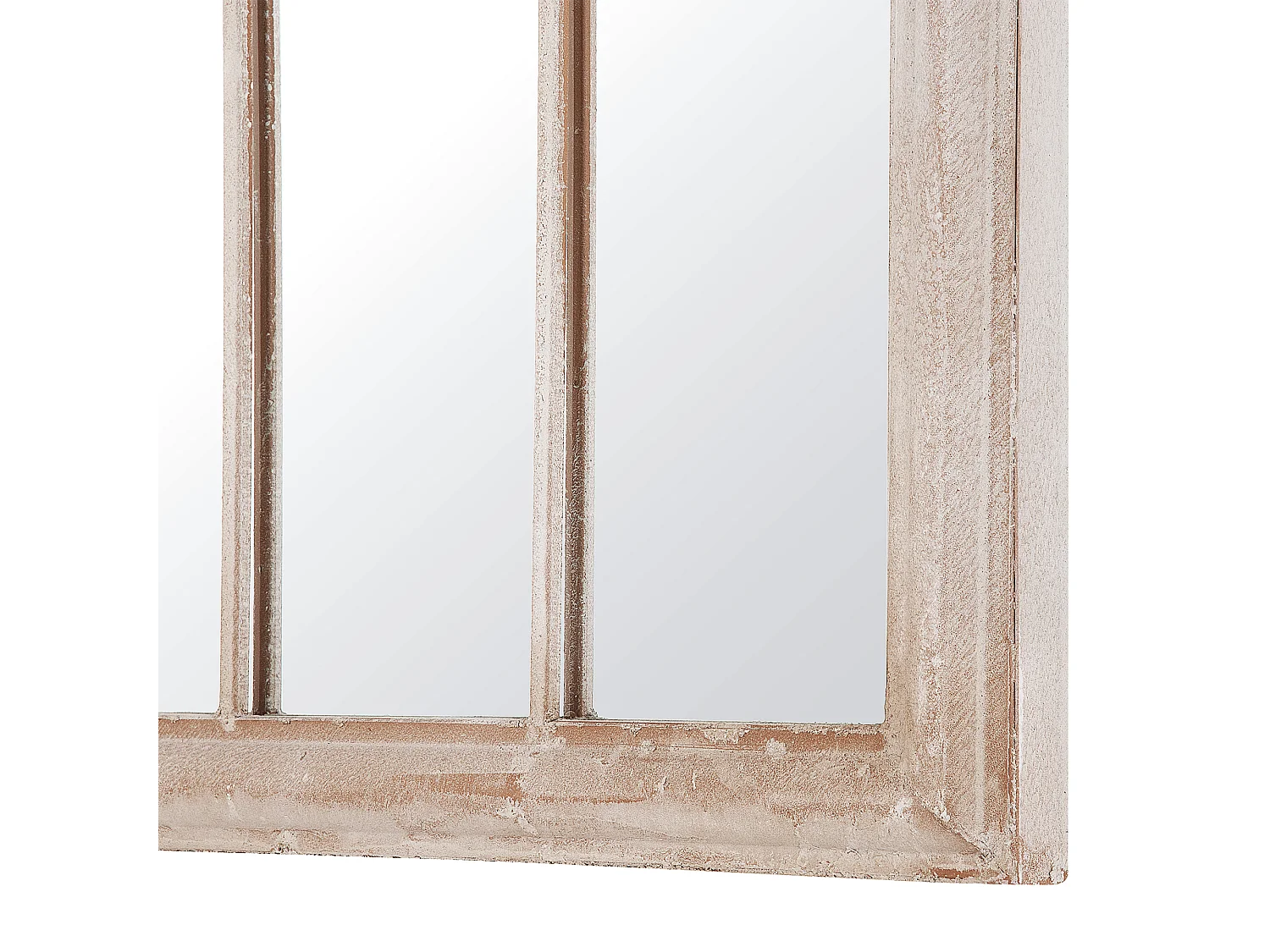 Lustro ścienne EMBRY 69 cm 88 cm Metal Beżowy