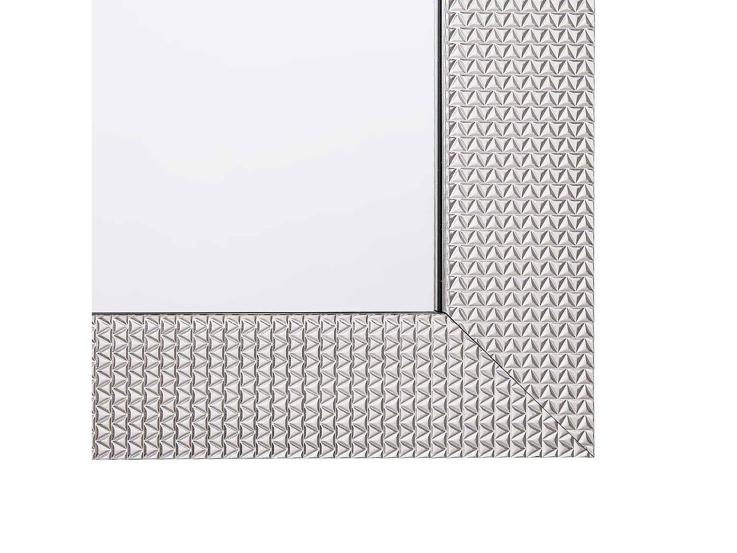 Eleganter Spiegel geometrisches Muster rechteckig silbern Derval
