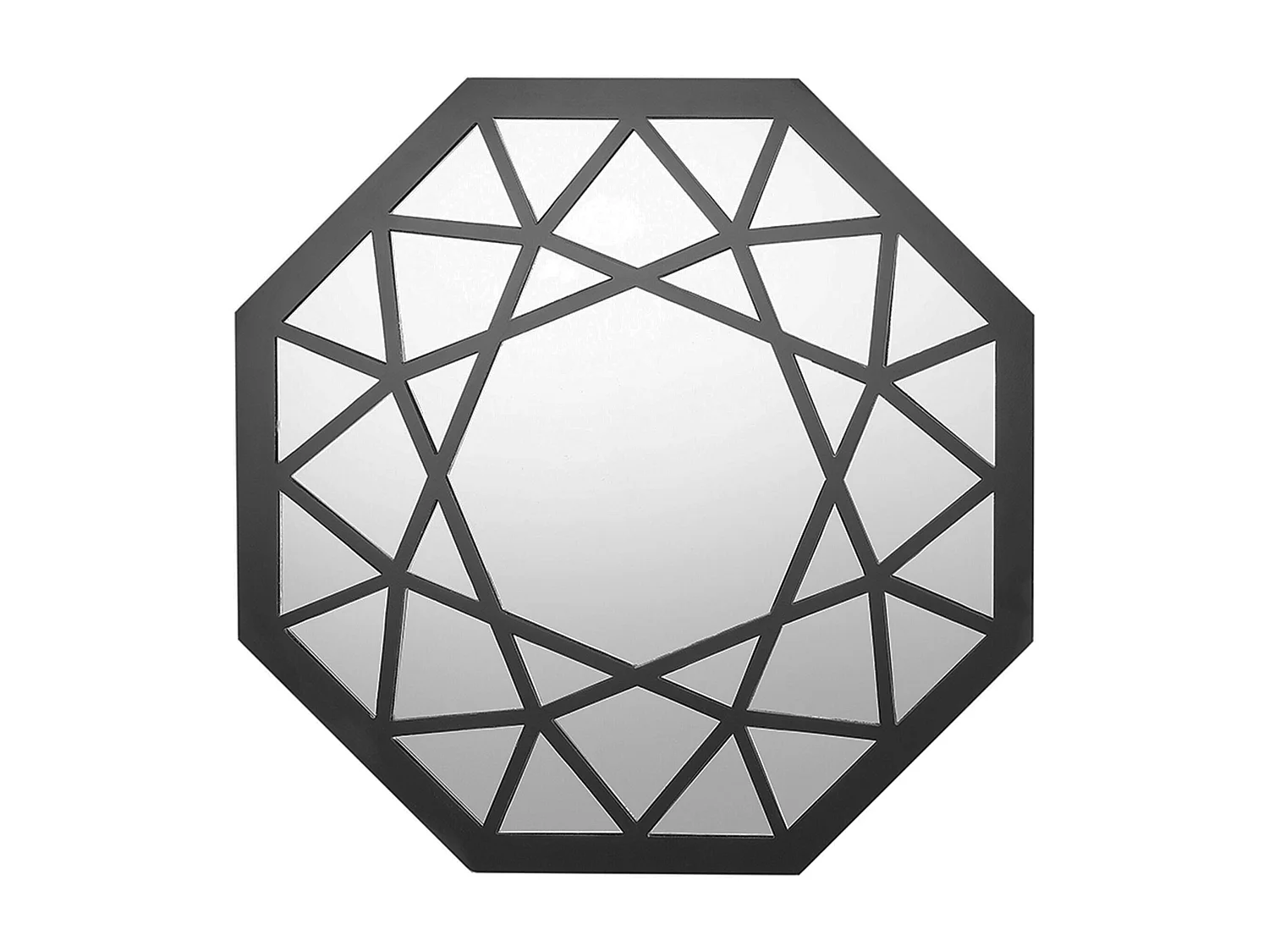 Wandspiegel YQUELON 80 cm 80 cm Zwart