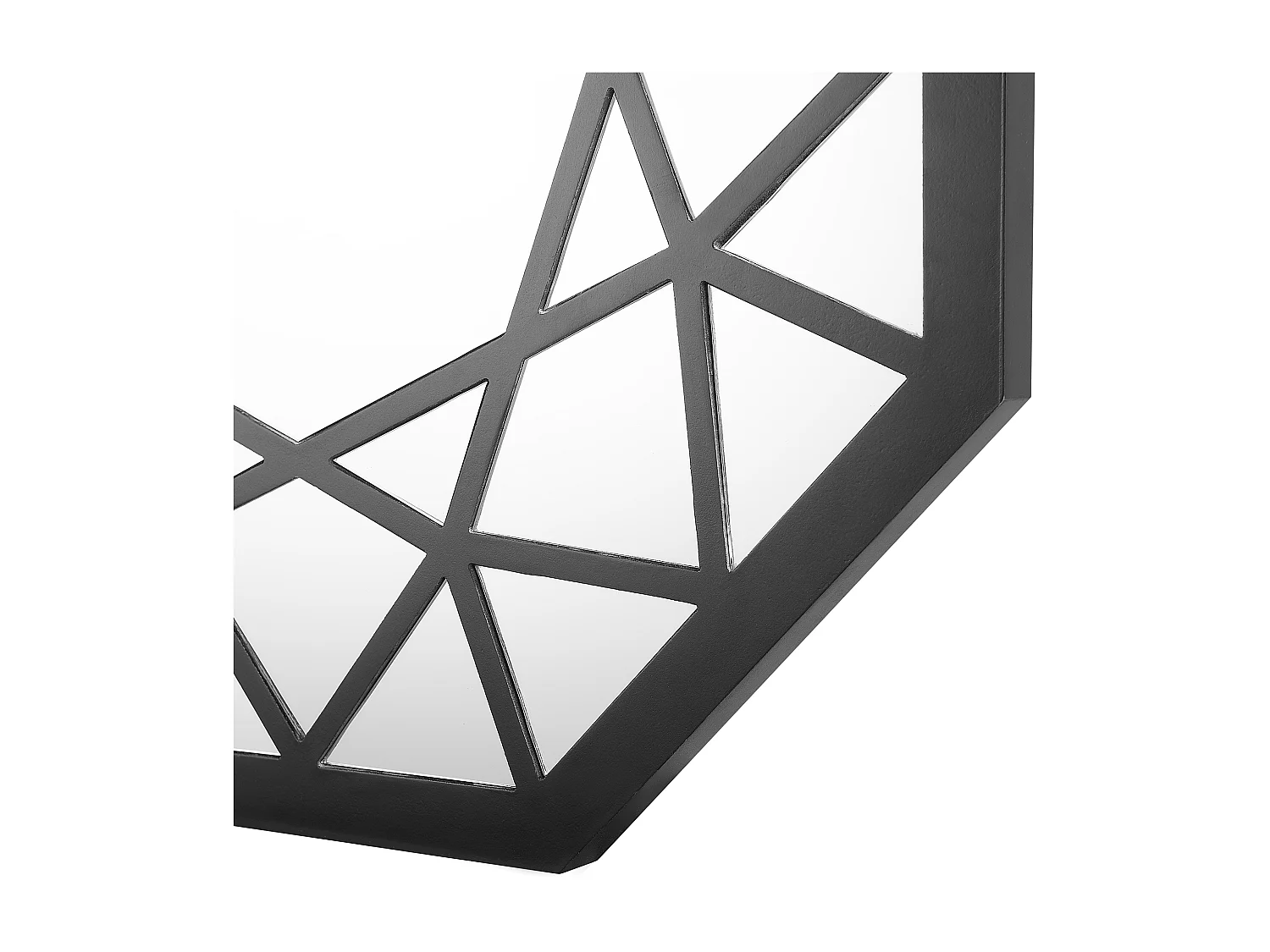 Wandspiegel YQUELON 80 cm 80 cm Zwart