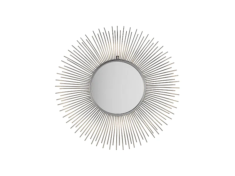 Spiegel silbern rund Sonnenform modern dia. 80 CILLY