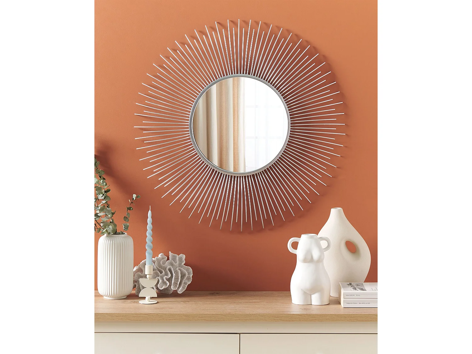Miroir CILLY 80 cm 80 cm Métal Argenté